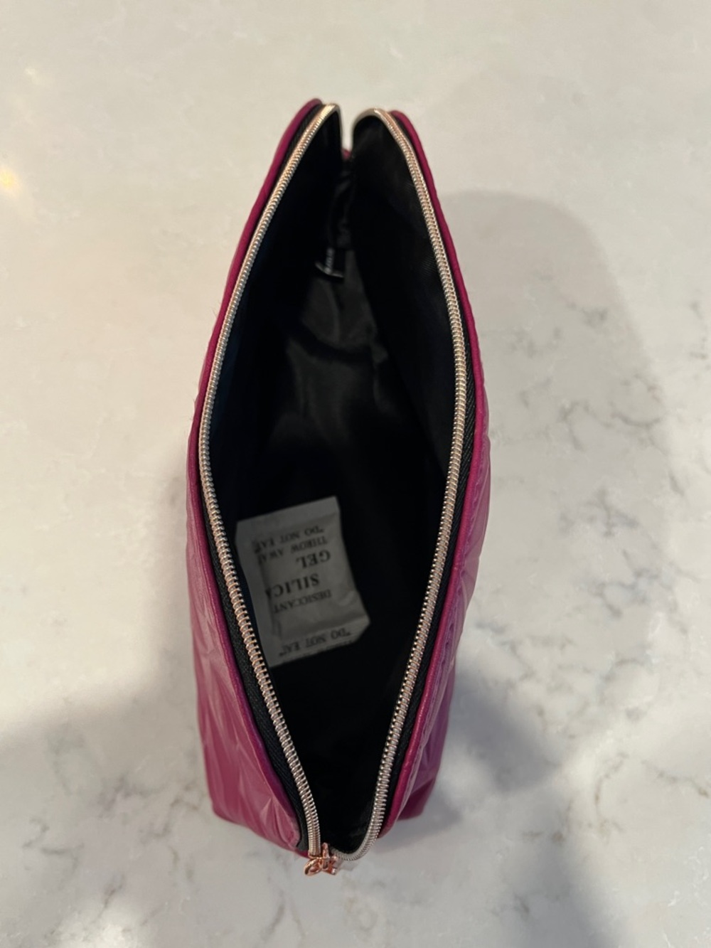 Mary Kay Fuchsia Precious Gems Textured Geometric Cosmetic Bag - Picture 4 of 8
